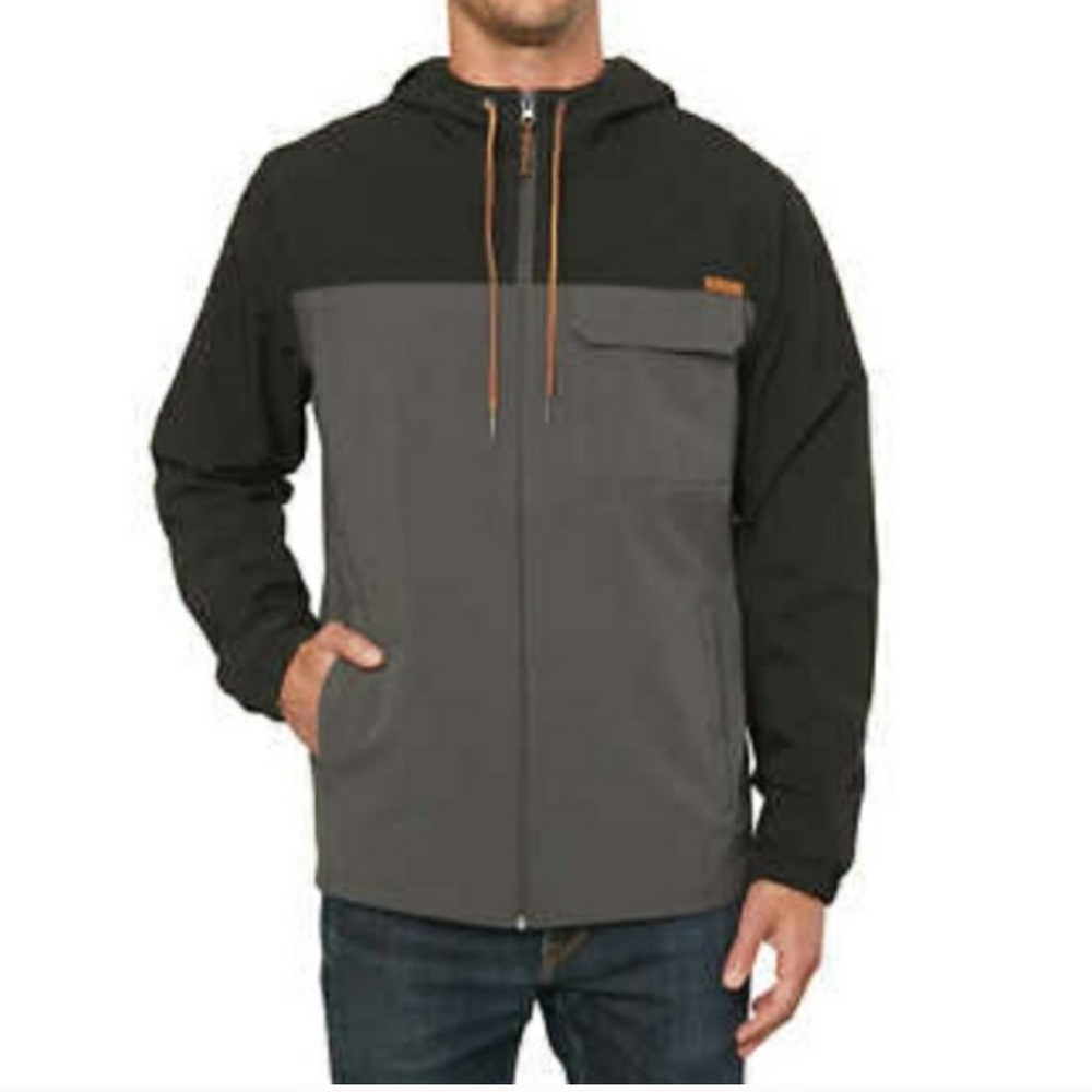 Men's Black and Gray Windbreaker Jacket